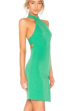 NWT NBD Sugar Pine Kelly Green Halter Dress - M